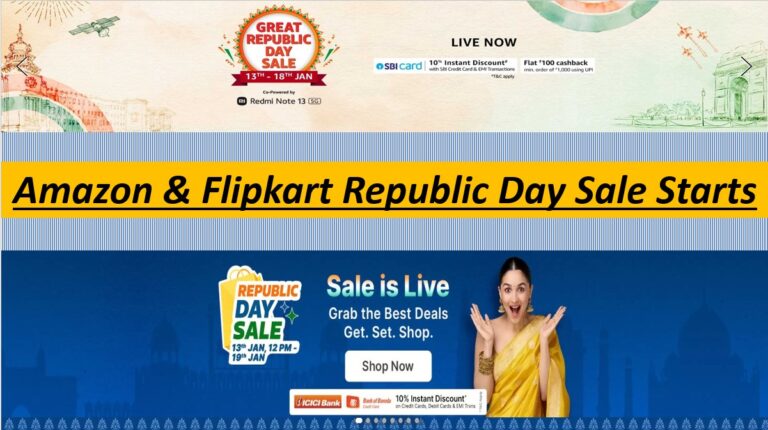 Amazon & Flipkart रिपब्लिक डे सेल शुरू…..