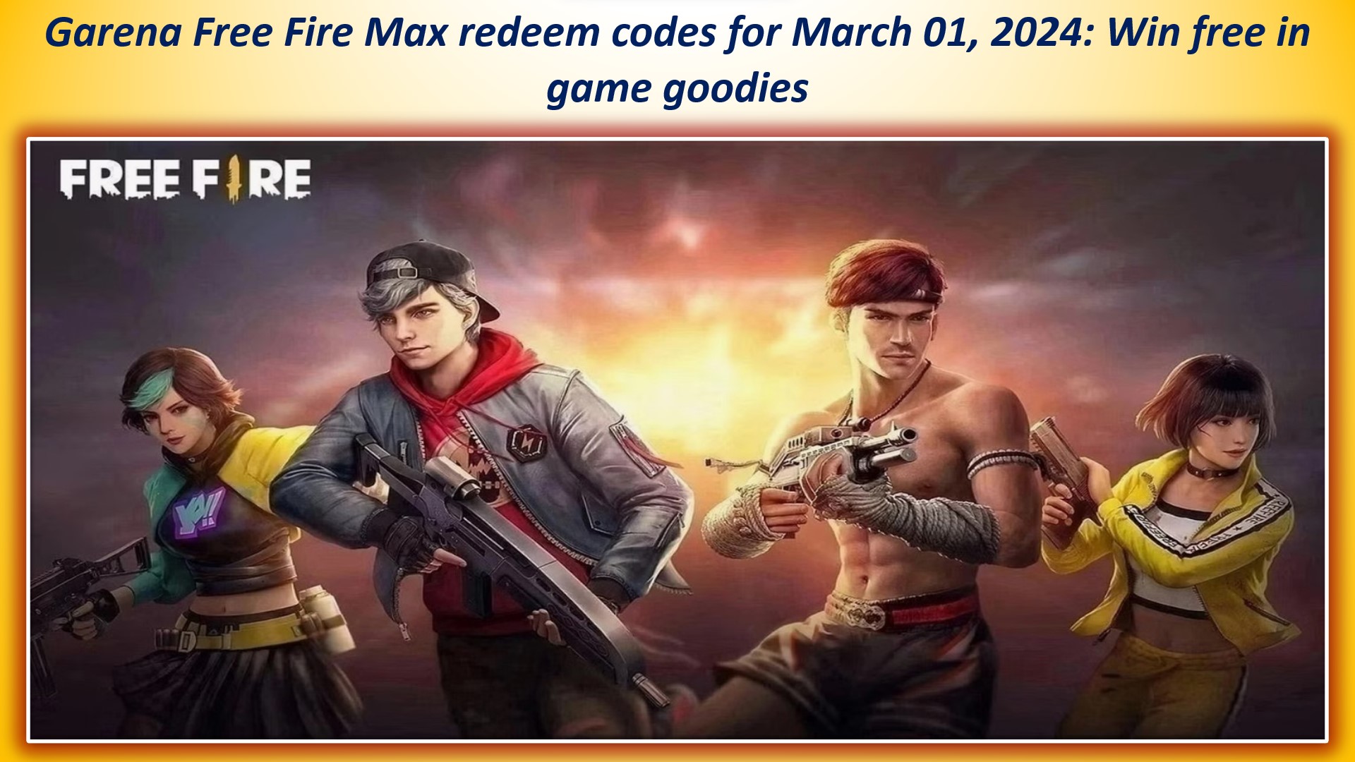 Garena Free Fire Max Redeem codes